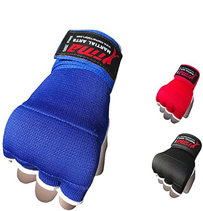 TMA Training Boxing Inner Gloves Hand Wraps MMA Fist Protector Bandages Mitts - color: Blue, size: Medium