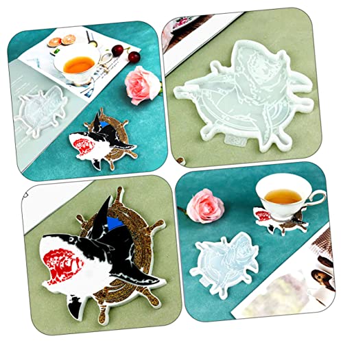 Shark Shape DIY Silicone Coaster for Epoxy Resin Mat Creative Table Decor for Home and Coffee Lovers