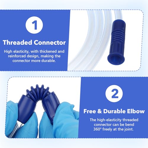 4 PCS 71" Extended Suction Connection Tube, Flexible & Durable Suction Tubing for Various Devices, High-Pressure Resistant Extended Connection Tube