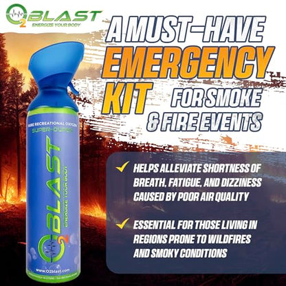 Portable Oxygen Can, Filled with 99.99% Pure Oxygen in a Can with Breathing Mask for Sports, Travel, and High Altitude Use | On-the-Go Air Support for Hiking and Outdoors – 10L, 5-Pack
