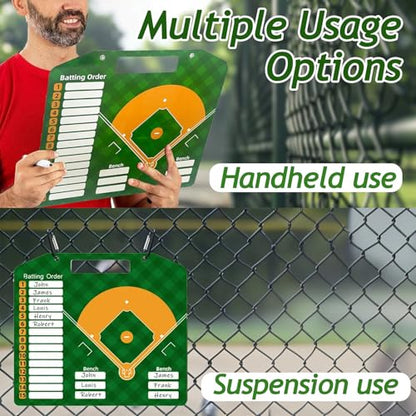 Magnetic Baseball Lineup Board,Dry Erase Clipboard-Baseball Coach Gifts