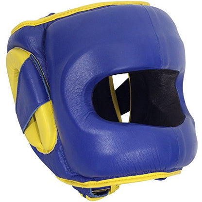 Ringside Deluxe Face Saver Boxing Headgear - color: Blue, size: Small-Medium