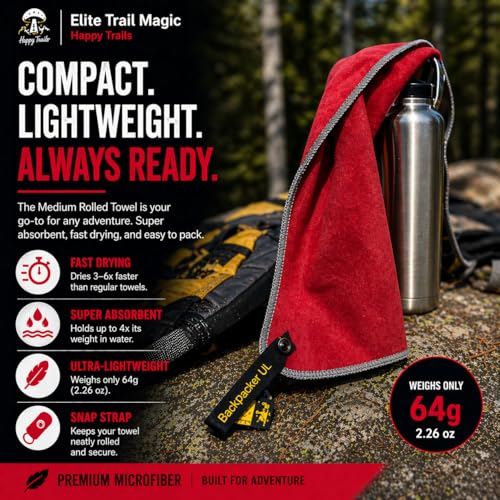 Backpacking Ultralight Quick Dry Microfiber Soft Fast Drying Hand and Face Towel Wash Cloth Camping Yoga Hiking Active Lifestyle (Red, Medium16x28) - color: Red, size: Medium