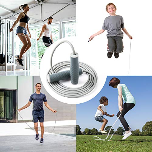Weighted Jump Rope Workout-1LB Professional Skipping Rope with Adjustable Length and Silicone Comfortable Grips,Heavy Jumpropes Adults Fitness Women Men,Cardio Boxing Endurance Training Exercise - color: Pink