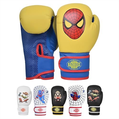 Kids Boxing Gloves 6oz | Boxing Gloves for Kickboxing Muay Thai MMA | Bag Gloves for Punching Bag - color: Yellow