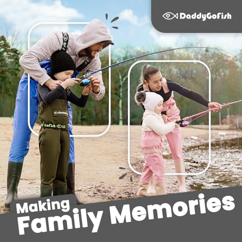 Kids Fishing Pole - Rod Reel Combo Tackle Box Starter Set - First Year Small Dock Gear Kit for Boys Girls Toddler Youth Age Beginner Little Children Junior Anglers
