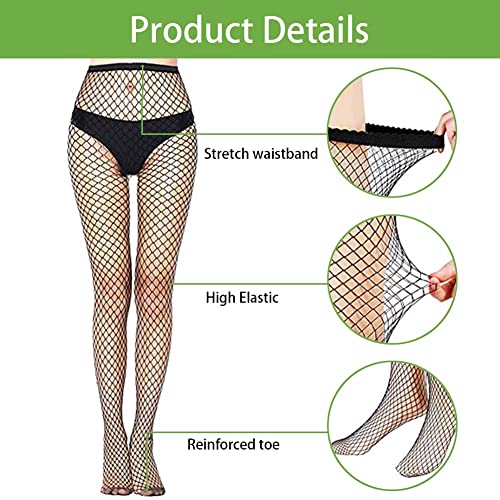 Fishnet Stockings Womens High Waist Tights Sexy Sheer Mesh Pantyhose