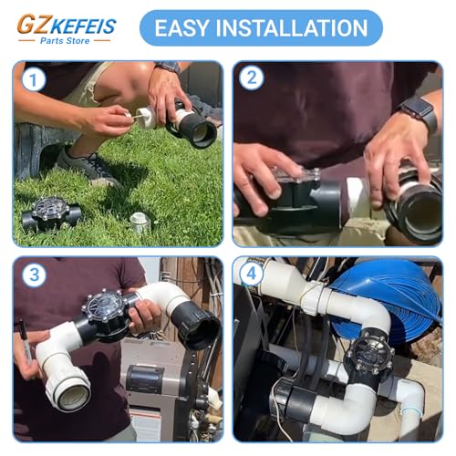 7235 Check Valve Replacement for Jandy 1-1/2-Inch to 2-Inch 180-Degree, Straight Through Flow Compatible with Pool and Spa Systems