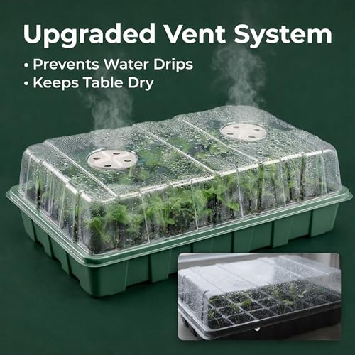 Gardzen 10 Pack 40 Cell BPA Free Seed Starter Tray Kit - Reusable Plant Germination Trays with Adjustable Vents, Sowing Tool & Labeling Set for Indoor Gardening Vegetables Herbs Flowers - size: 10-Pack