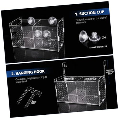 Fish Breeding Box for Aquarium Fish Tank Acclimation Box Transparent Incubator