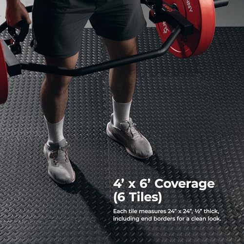 Sunny Health & Fitness Durable Multi-Use Floor Mats for Home, Gym & Play - style: 6 FT x 4 FT