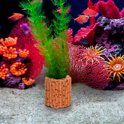 50 Pcs Aquatic Water Plant Fixed Rings, Ceramic Aquarium Plant Holder Weights Aquarium Landscape Cultivation Fixed Cup Pottery Plants Pot Gravity Ring for Fish Tank Accessories