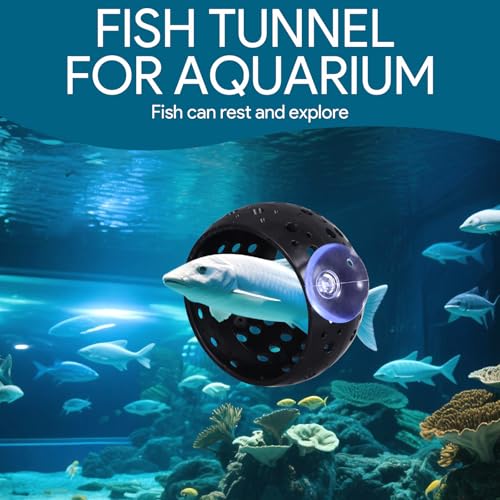 Betta Fish Hideout, Betta Fish Tank Accessories with Suction Cups and 5 Fake Aquatic Plants, Aquarium Decor Accessory for Small Shrimps to Hide and Rest(Black)