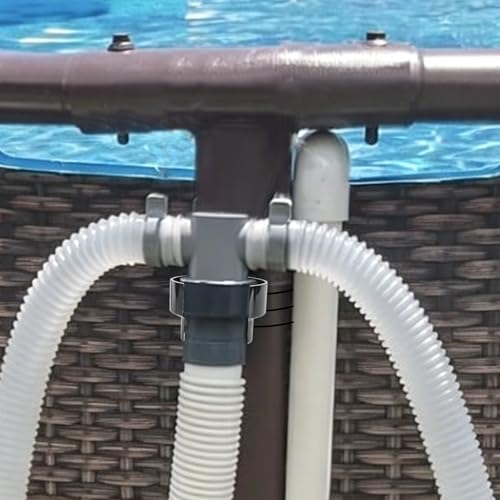 succulentlovers Swimming Pool Plunger Valve Bracket, Swimming Pool Hose Bracket Holders with Zip Ties & Straps Compatible with Most Brands, Pool Pipe Holders Support for Above Ground Pools Accessories