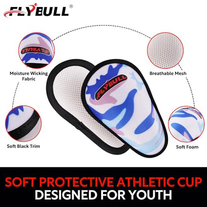 2-Pack Boys Cup Underwear Youth Boxer Briefs with 1 Protective Athletic Cup for Baseball, Football, Lacrosse - color: White, size: X-Large