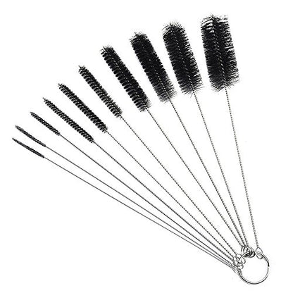 DXG Cleaning Brushes, 8.2 Inch Nylon Tube Brush Set Pipe Cleaner Set for Drinking Straws, Glasses, Keyboards, Jewelry Cleaning, Set of 10