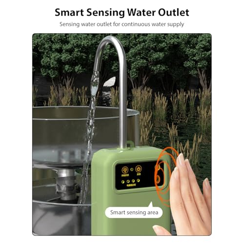 Electric Water Pump Aquarium Air Pump with Smart Infrared Sensor Fish Tank Aerator LED Light Portable USB Rechargeable Oxygen Aerator for Outdoor Fishing Camping