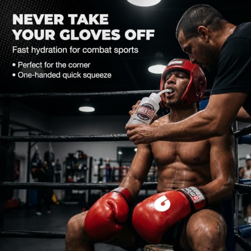 Amber Fight Gear Pro Style Water Bottle White