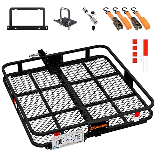 Mockins 40"x40"x6" Heavy-Duty Square Trailer Hitch Cargo Carrier 500 Lb Cap - size: Medium: 40"x40"x6"