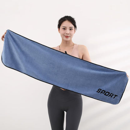 Sports Towel, Ultra-Fine Fiber Fitness Sweat Absorbent Towel, Outdoor and Indoor Sports Quick-Dry Towel (Blue,30X110cm)