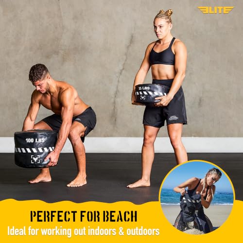 Elite Heavy-Duty Strongman Workout Sandbag – Unfilled Fitness Sand Bag for Weight Training, Full-Body Workout, Cross Training, Powerlifting, Combat & Military Use – Durable for Commercial and Home Gym - size: Pack of 3