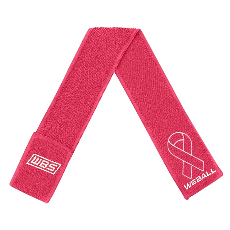 We Ball Sports Streamer Football Towel, Sports Towel with Hook and Loop Fastener to Clean Football Visor and Gloves (Pink) - color: Pink