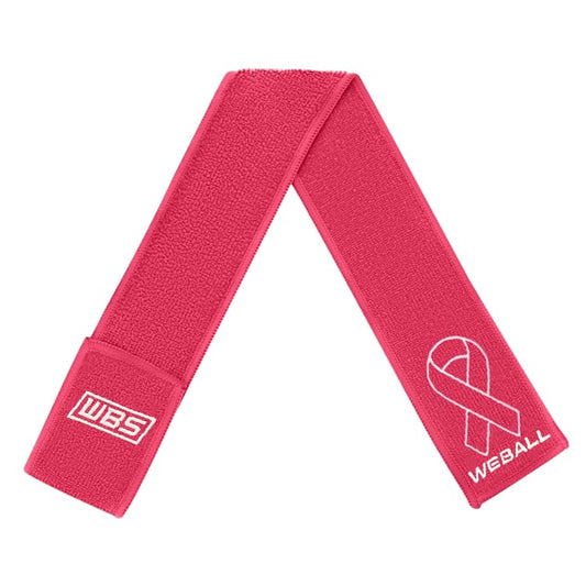 We Ball Sports Streamer Football Towel, Sports Towel with Hook and Loop Fastener to Clean Football Visor and Gloves (Pink) - color: Pink