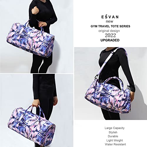 Original Floral Water Resistant Duffel Bag Gym bag Weekender Travel Bag for Gym Beach Travel Daily Bags - color: [Z] A