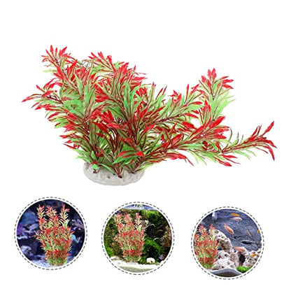 1pc Artificial Aquatic Plant Lifelike Landscape Decor for Fish Tank Willow Style Safe for Fish Easy to Clean Enhances Aquarium Vitality