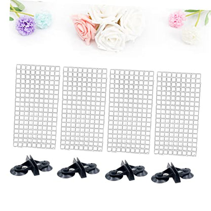 Beaupretty 2sets Fish Tank Divider Spliced Lattice Plate Aquarium Accessories Suction Cups for Betta Fish Random Color