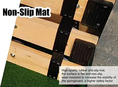 Gymnastics Springboard Pro Gymnastics Springboard Max Load 265lbs, Adult Floor Board Sport Equipment, Portable Curved Jump Bridge for Taekwondo Flip/Martial Arts
