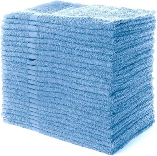 Simpli-Magic Cotton Hand Towels, 12 Pack, 16” x 27”, Blue - color: Blue, size: 16 in x 27 in