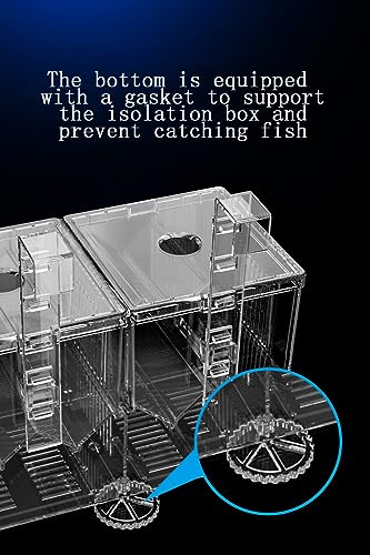 Aquarium Breeder Box, Acrylic Aquarium Breeder Box, Isolation Hatchery Feeding Boxes for Small Fish Fry Hatchery