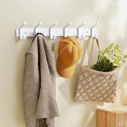 Coat Rack Wall Mount Heavy Duty, Wall Coat Hanger with Hooks, White 2 Pack - color: White, size: 2 Pack