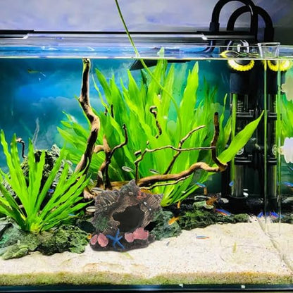 Fish Tank Hideout Broken Barrel Aquarium Hideout Resin Shipwreck Theme Fish Tank Cave for Aquarium Landscaping Decor