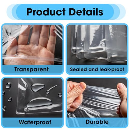 Besti Large Clear Plastic Bags – 10-Pcs 32x48-inch Extra Large Storage Bags – Packing Bags for Suitcases, Luggage, Large Items – Heavy-Duty Moving Bags for Protection and Storage