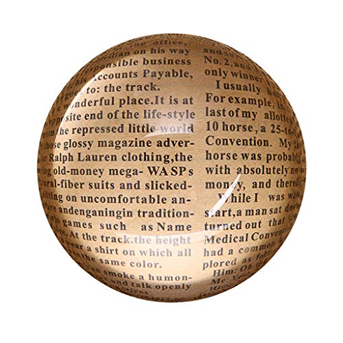 OwnMy 4" Crystal Glass Magnifier, Glide Paperweight Magnifying Glass Dome, Crystal Half Ball Sphere Lens for Photography/Decoration, Reading Aid - size: 4x2 Inch (Pack of 1)