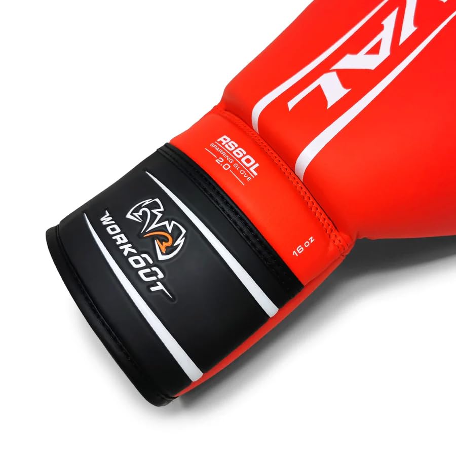 RIVAL Boxing RS60 2.0 Lace Up Sparring Gloves, Bigger Punching Surface for Maximum Protection - color: Red, size: 12 oz.