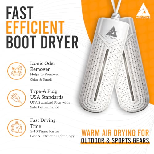 Electric Boot Dryer for Work Boots - Smart & Portable Shoe Dryer and Boot Warmer for Sweaty Shoes, Sneakers, Socks & Gloves - Quick Drying Boot Dryer for Work Boots, Ski, Sports Equipment