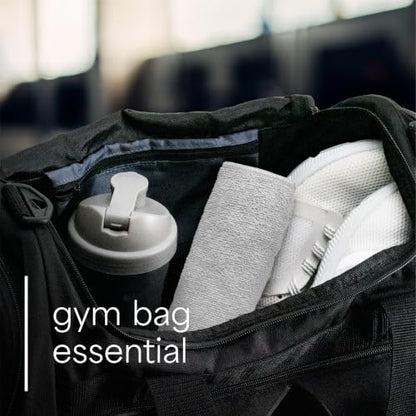 S&T INC. Microfiber Gym Towels, 6 Pack, 16" x 27" - color: Light Grey