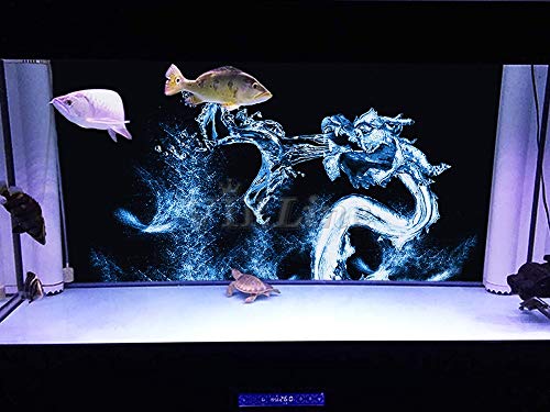 Water Dragon Aquarium Background Poster HD Fish Tank Decorations Landscape (48" x 16"/ 122 x 41cm) - size: 48" x 16"/ 122 x 41cm