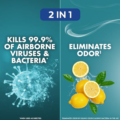 Lysol Air Sanitizer Spray with Bacterial Odor Eliminator for Home & Office, Sanitizing Air Spray, Air Freshener Alternative, Simple Fresh Scent,10 oz (Pack of 6) - size: 10 Ounce (Pack of 6)