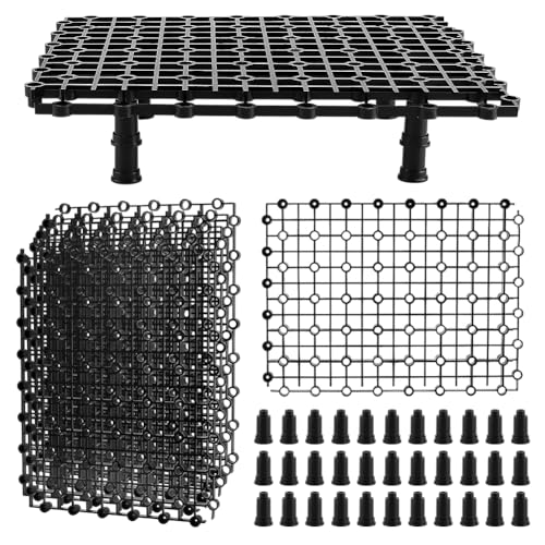 PH PandaHall 12 Sets Fish Tank Divider, Aquarium Divider Filter Bottom Black PP Plastic Aquarium Bottom Divider Fish Tank Isolation Boards for Aquarium Setup Fish Breeding Decoration, 10.39x7.87 inch - color: Black