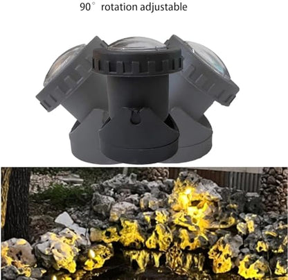 Warm White Pond Lights, Underwater Landscape Spotlights, IP68 Waterproof Submersible Fountain Lights for Garden Yard Aquarium Pond Fountain Waterfall (3 Lights) - size: 3 lights