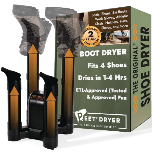 PEET Apex 2-Pair Forced Air Boot and Shoe Dryer, Heat, Digital Timer - style: Apex 4-shoe Boot & Shoe Dryer