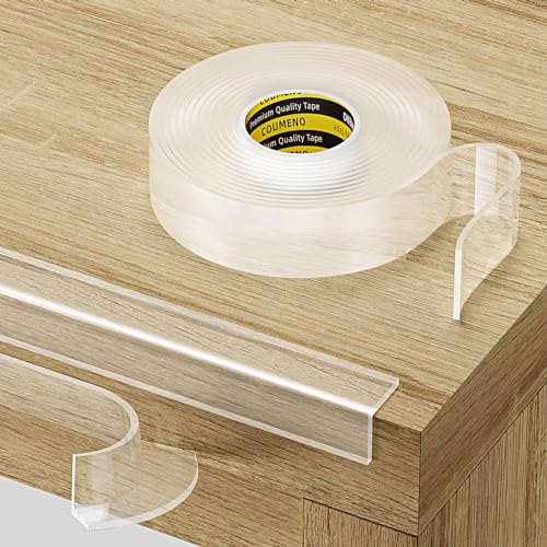 Clear Edge Protector & Corner Protectors, 0.8in（W x 6.6FT(L), Baby Proof Corner Guards for Sharp Edges, Safety Bumper Strip for Furniture, Drawers, Tables & Cabinets - size: 0.8inX6.6FT