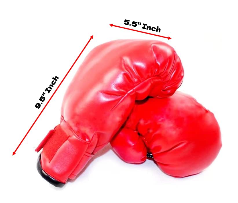 OYSTERBOY Adult Boxing Gloves, Punching Gloves, Professional Shockproof Faux Leather Sparring Training Glove Set Punching Bag Mitts for Muay Thai, MMA, Kickboxing, Men/Women - color: Red (Kids)