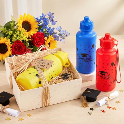 Bokon 18 Pcs Congrats Graduation Theme Water Bottles Bulk - style: Congrats Graduation Sports