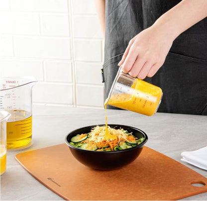 EASILY 1 Cup Measuring Jar 1Durable Measuring Beaker - Metric And lmperialUnits Handle With Thumb-Grip Design Clear PlasticMeasuring Cup Tolerates Up To 248F