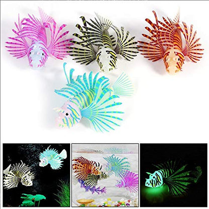 Yosoo Artificial Lionfish Luminous Fake Fish Aquarium Fish Ornament Simulation Animal Decoration (Blue)